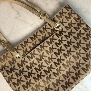 Michael Kors Signature Brown and Tan Tote